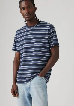 Levi's T-Paidat*t-paita The Essential Tee 0096 Caicos Stripe Navy Blazer