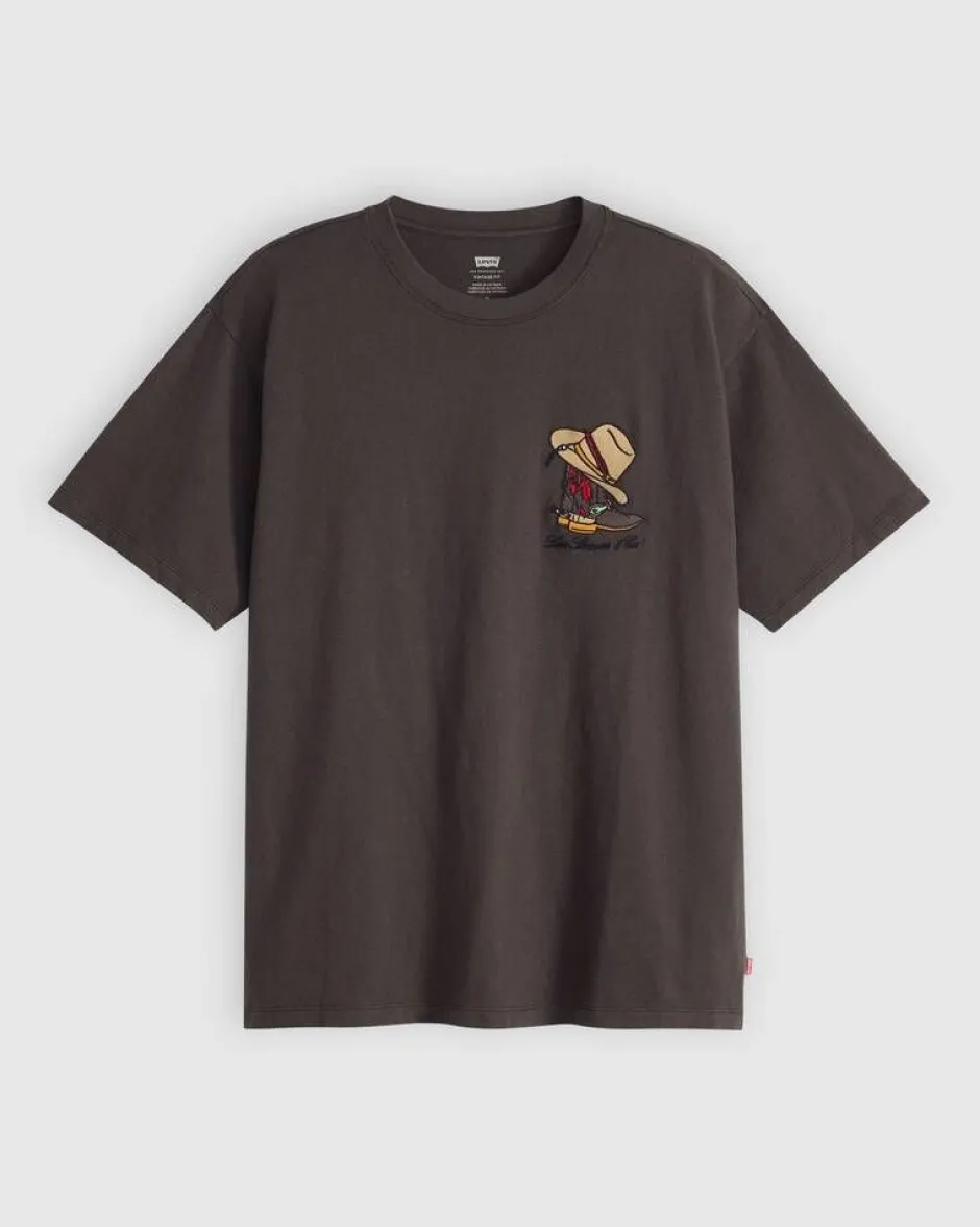 Levi's T-Paidat*t-paita Vintage Fit Graphic Tee 0360 Horseshoe Bison Phantom