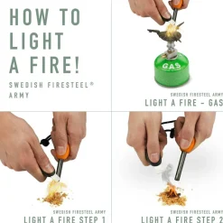 Light my fire Retkeilytarvikkeet*tulustikku FireSteel BIO Army slatyblack