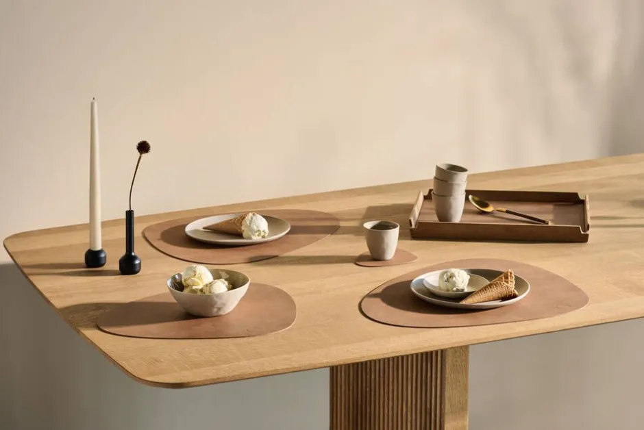 LIND DNA Keittiötekstiilit*pöytätabletti Nupo Curve L Nature
