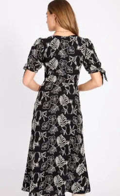 Little Mistress Vapaa-Ajan Mekot*mekko Black Cotton Midaxi Musta