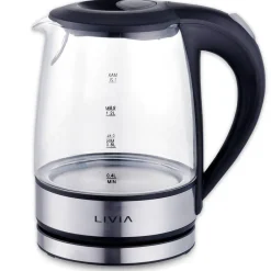 Livia Kahvi Ja Kuumat Juomat*lasinen vedenkeitin 1,2 L 1500 W