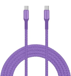 Livia Kuulokkeet Ja Puhelintarvikkeet*latausjohto USB C-C, 60 W, 2 m lila