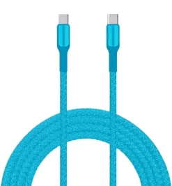 Livia Kuulokkeet Ja Puhelintarvikkeet*latausjohto USB C-C, 60 W, 2 m turkoosi