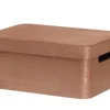 4Living Säilytyskorit Ja Laatikot|Ruoansäilytys Ja Järjestys*puulaatikko kannella 30x21x13 cm ruskea