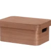 4Living Säilytyskorit Ja Laatikot|Ruoansäilytys Ja Järjestys*puulaatikko kannella 25x17x11 cm ruskea