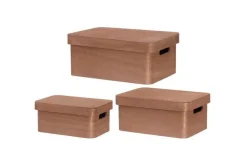 4Living Säilytyskorit Ja Laatikot|Ruoansäilytys Ja Järjestys*puulaatikko kannella 25x17x11 cm ruskea