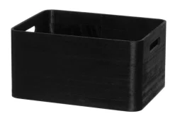 4Living Säilytyskorit Ja Laatikot|Ruoansäilytys Ja Järjestys*puulaatikko 32x24x16,5 cm musta