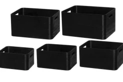 4Living Säilytyskorit Ja Laatikot|Ruoansäilytys Ja Järjestys*puulaatikko 29x22x15 cm musta