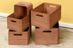 4Living Säilytyskorit Ja Laatikot|Ruoansäilytys Ja Järjestys*puulaatikko 32x24x16,5 cm ruskea