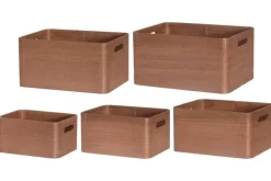 4Living Säilytyskorit Ja Laatikot|Ruoansäilytys Ja Järjestys*puulaatikko 32x24x16,5 cm ruskea