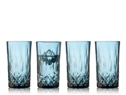 Lyngby Astiat*lasi Highball Sorrento 38 cl 4 kpl/pkt Blue