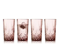Lyngby Astiat*lasi Highball Sorrento 38 cl 4 kpl/pkt Pink