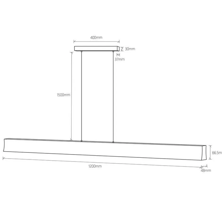 Mantra Sisustusvalaisimet*Hanok riippuvalaisin 120 cm valkoinen