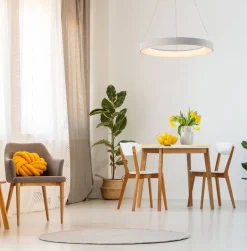 Mantra Sisustusvalaisimet*Niseko riippuvalaisin Ø 65 cm kaukosäätimellä valkoinen