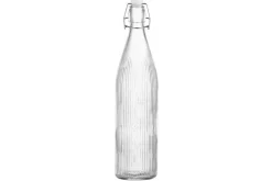 Marjukka Juoma- Ja Baaritarvikkeet|Ruoansäilytys Ja Järjestys*lasipullo patenttikorkilla pystyraidat 1100 ml