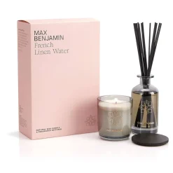 Max Benjamin Tuoksukynttilät Ja Huonetuoksut|Kynttilät Ja Huonetuoksut*lahjasetti French Linen Water