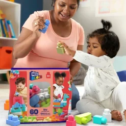Mega Bloks Vauva- Ja Taaperolelut*Fisher-Price rakennussarja Pink 60 osaa