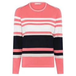 MICHA Neulepuserot*neule 177-145 Coral / Offwhite / Navy 77328
