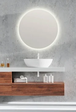 Mirrors and More Kellot Ja Peilit*peili Franzi Ø60 cm LED-valolla
