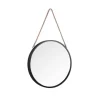 Mirrors and More Kellot Ja Peilit*peili Taira Ø40 cm musta narulla