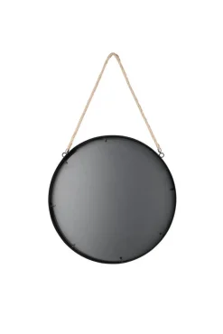 Mirrors and More Kellot Ja Peilit*peili Taira Ø40 cm musta narulla