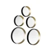 Mirrors and More Kellot Ja Peilit*peilisetti Vivien 5-pack musta/kulta