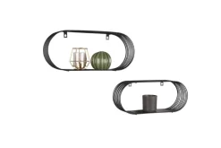 Mirrors and More Hyllyt Ja Telineet|Huonekalut*seinähyllysetti Joyce 2-pack musta