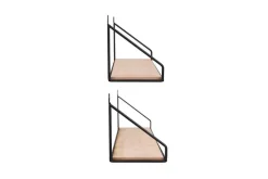 Mirrors and More Hyllyt Ja Telineet|Huonekalut*seinähylly Dana musta/puu 2-pack