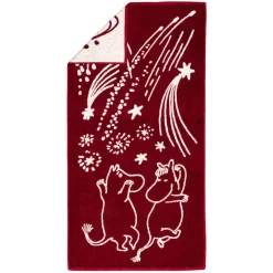 Moomin Kylpyhuone- Ja Saunatekstiilit|Kylpyhuone- Ja Saunatekstiilit*Arabia kylpypyyhe 70x140 cm Juhlan Aika GOTS