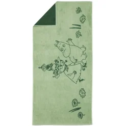 Moomin Kylpyhuone- Ja Saunatekstiilit|Kylpyhuone- Ja Saunatekstiilit*Arabia kylpypyyhe 70x140 cm Sydänystävät GOTS