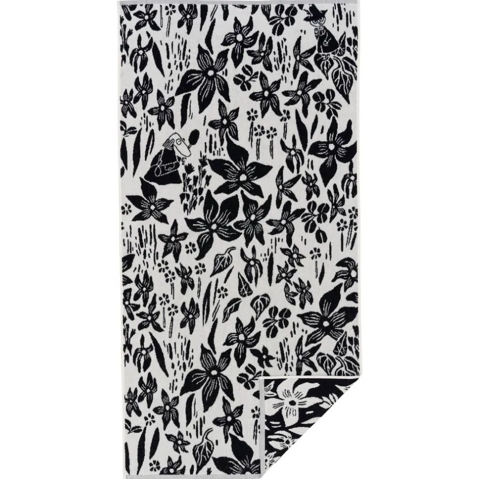 Moomin Kylpyhuone- Ja Saunatekstiilit|Kylpyhuone- Ja Saunatekstiilit*Arabia pyyhe 70x140 cm Lilja musta