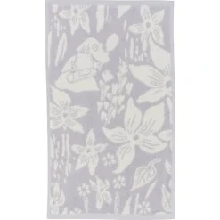 Moomin Kylpyhuone- Ja Saunatekstiilit|Kylpyhuone- Ja Saunatekstiilit*Arabia pyyhe 30x50 cm Lilja harmaa