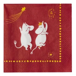 Moomin Kertakäyttö*Arabia servetti 33 cm Juhlan Aika