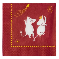 Moomin Kertakäyttö*Arabia servetti 33 cm Juhlan Aika