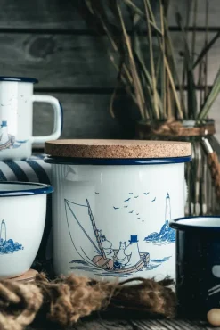Muumi Ruoansäilytys Ja Järjestys*emalipurkki korkkikannella Sailors 1,3 L