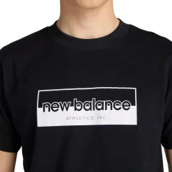 New Balance Paidat Ja Neuleet*t-paita Rectangular Logo Black
