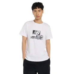 New Balance Paidat Ja Neuleet*t-paita Sport Graphic Cotton White