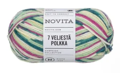 Novita Kankaat Ja Käsityötarvikkeet*7 Veljestä lanka Polkka 100 g hedelmä 8011