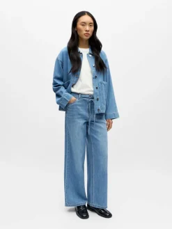 Object Farkut*farkut Objrosie MW Wide Light Blue Denim