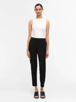 Object Housut*housut Objlisa Slim Black