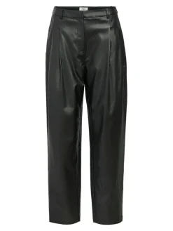 Object Housut*housut Objmelba Tapered Coated Black