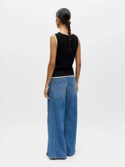 Object Liivit|Topit*neule Objviva S/L Black birch contrast