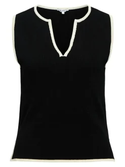 Object Liivit|Topit*neule Objviva S/L Black birch contrast