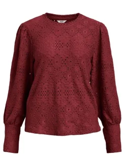 Object Puserot*paita Objfedora L/S Red dahlia