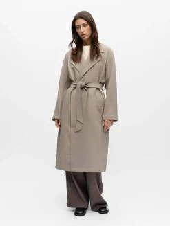 Object Kevät- Ja Syystakit*takki Objmarie RE Trench Desert taupe melange