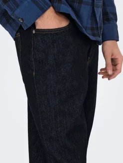 Only & Sons Farkut*farkut Onsedge Dark Blue Denim Rinse