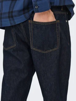 Only & Sons Farkut*farkut Onsedge Dark Blue Denim Rinse