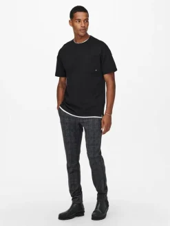 Only & Sons Housut*housut Onsmark Slim Check Black