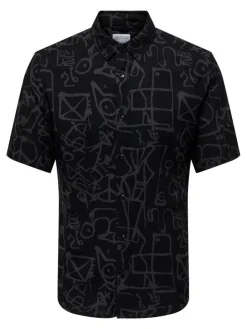 Only & Sons Kauluspaidat*paita Onsbud Life SS Slim Black